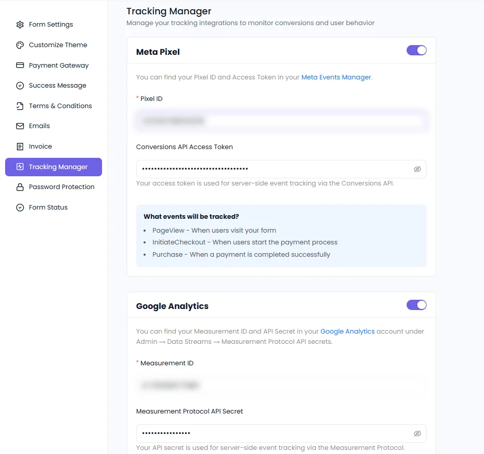 Form Settings & Customization - PaymentForm.io