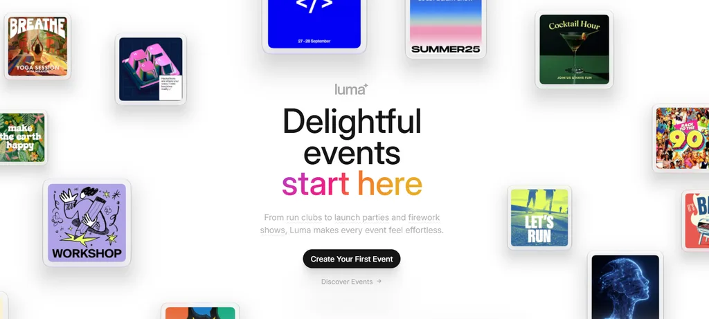 Luma is built around a different type of event experience. Instead of focusing mainly on ticket sales, it is designed for communities, meetups, and recurring events where organizers want to create a stronger connection with attendees.